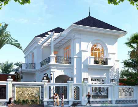 Mẫu biệt thự 2 tầng đẹp đầy lôi cuốn