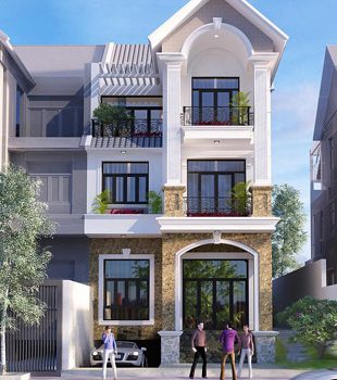 Thiết kế nhà 3 tầng 6x25m chi phí 1 tỷ 800 triệu