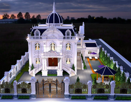 Thiết kế dinh thự 17x14m 2 tầng đẹp tại Đồng Nai