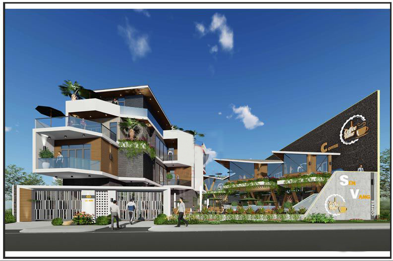 Thiết kế quán cafe sân vườn đẹp tại Nghệ An