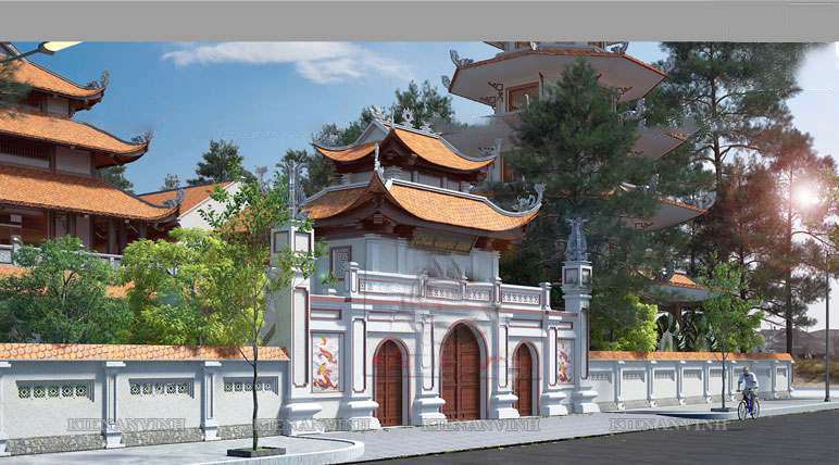 Mẫu chùa tháp đẹp hợp phong thủy