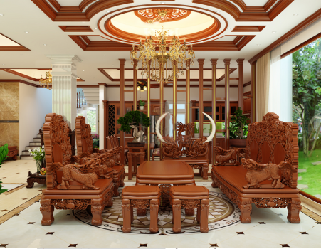 Nội thất biệt thự 10×20 hoành tráng