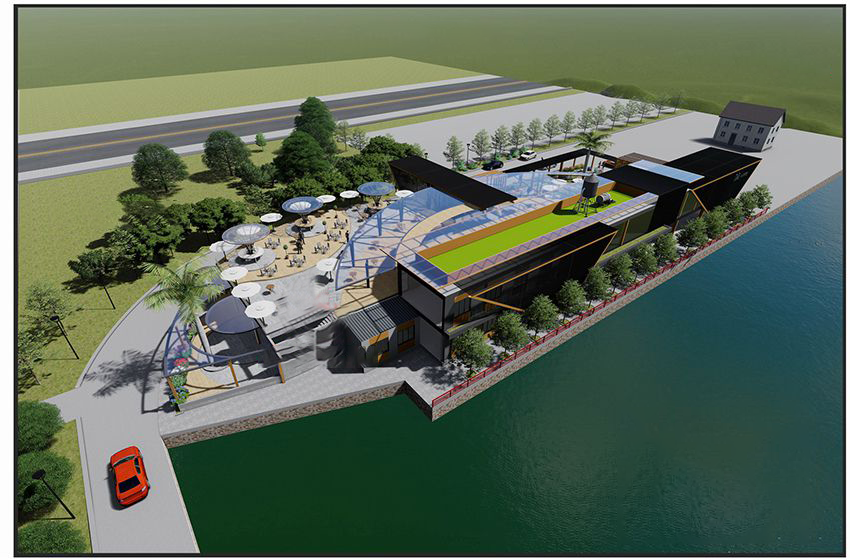 Thiết kế quán cafe 25x55m tại Long An