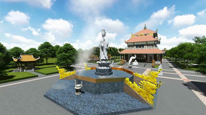 Mẫu thiết kế chùa đẹp tại tỉnh Cà Mau